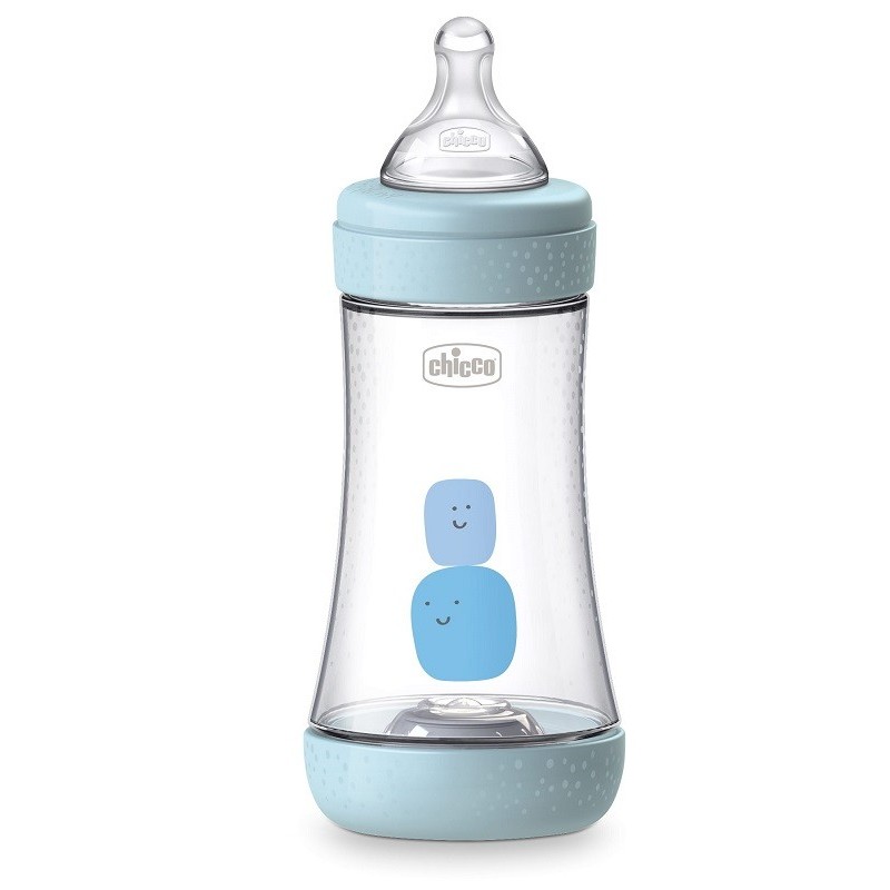 Chicco Biberon Perfect 5 Boy 240 Ml In Silicone 2 Fori