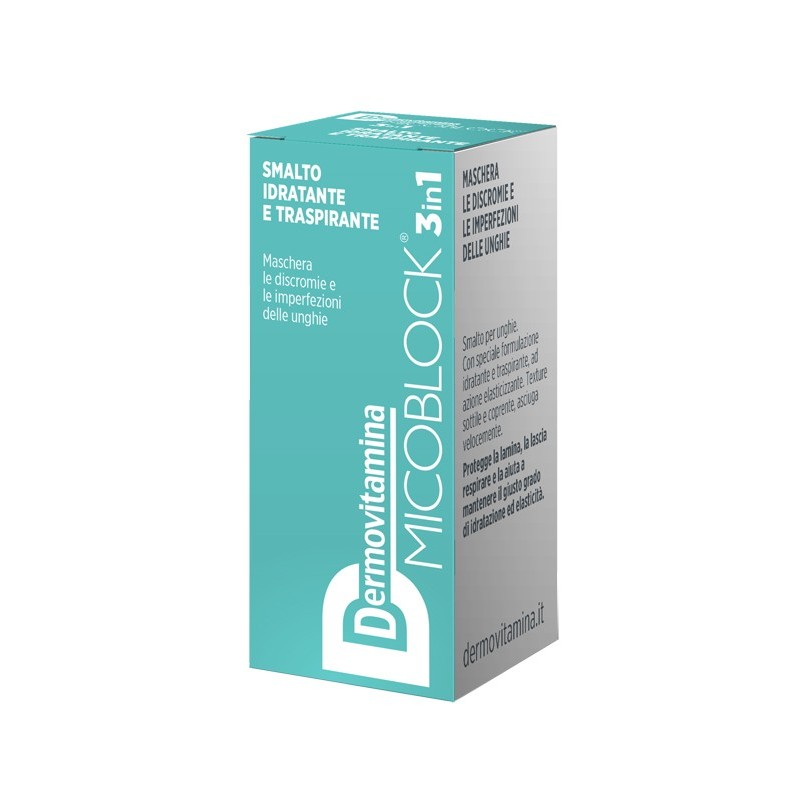 Dermovitamina Micoblock 3 In 1 Smalto Idratante E Traspirante Turchese 5 Ml