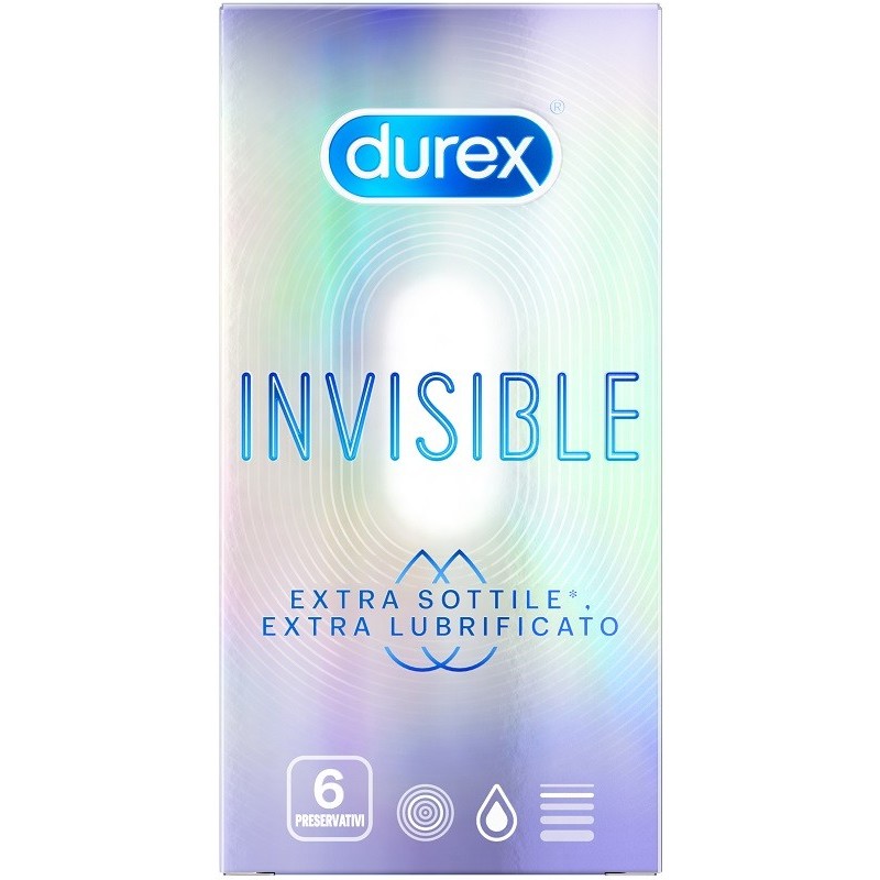 Durex Invisible Extra Lubrificato 6 Pezzi