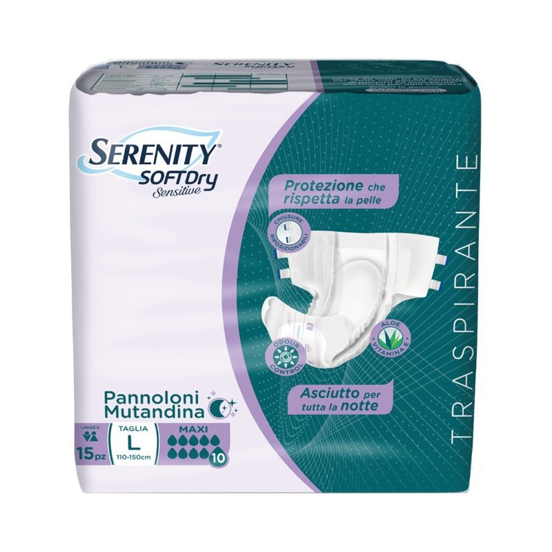 Pannolone Mutandina Serenity Sd Sensitive Maxi L 15 Pezzi