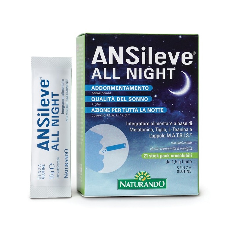 Ansileve All Night 21 Stick Pack Orosolubili