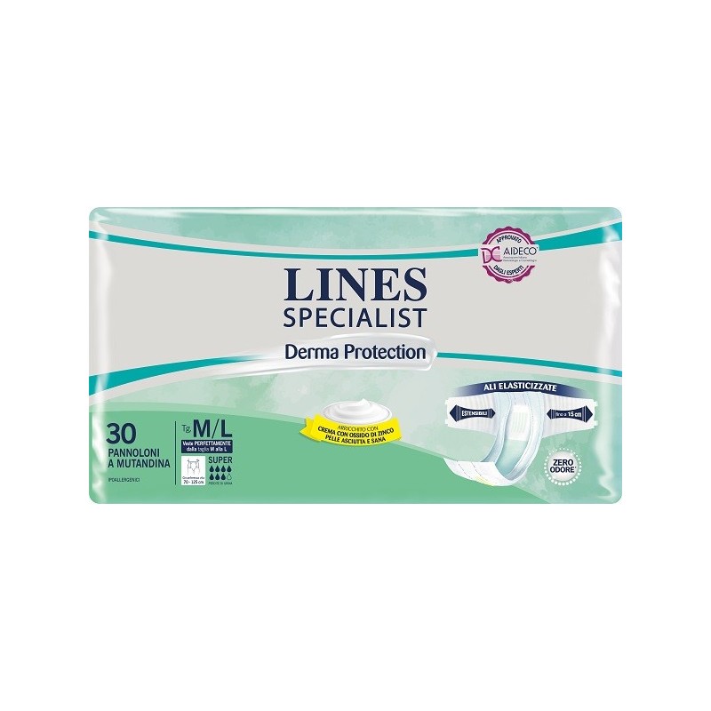 Pannolone A Mutandina Lines Specialist Derma Super M/l 30 Pezzi