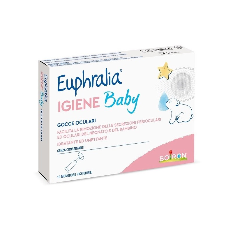 Gocce Oculari Euphralia Igiene Baby 10 Monodose Richiudibili X 0,5 Ml