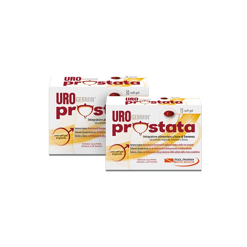 Pool Pharma Urogermin Prostata Supporto Avanzato per la Salute della Prostata 30 +15 Soft Gel