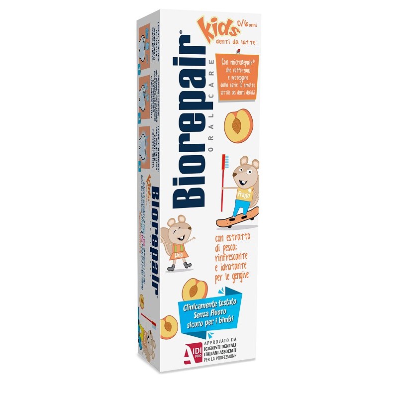 Coswell Biorepair Kids Dentifricio Per Bambini Gusto Pesca 500 Ml