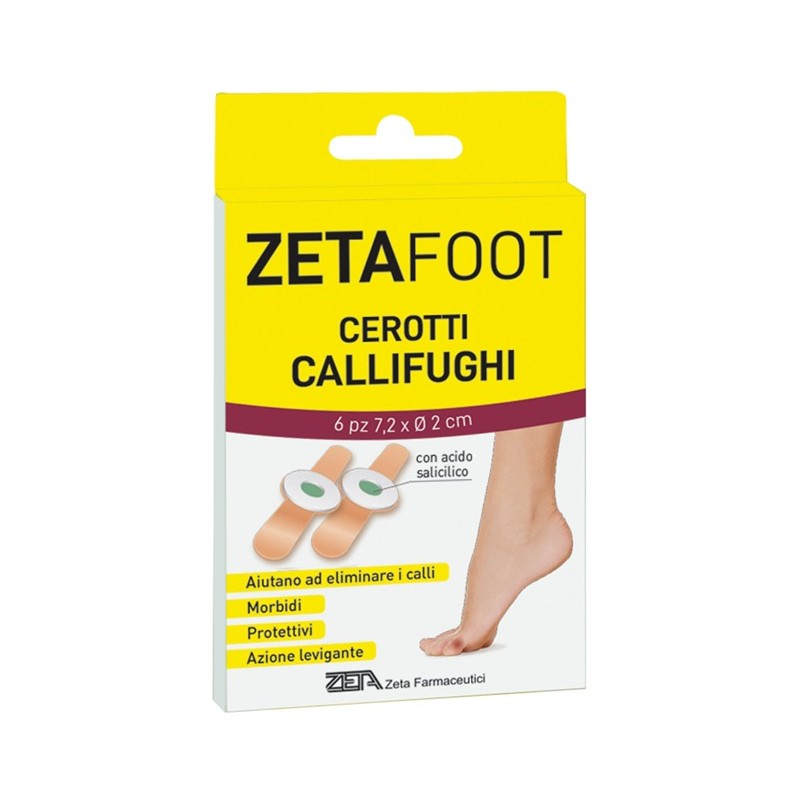 Zetafoot Cerotto Callifugo Dischetto Centrale Con Astuccio 6 Pezzi