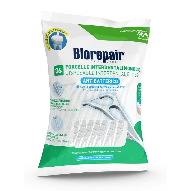 Biorepair Oral Care Antibatterico Forcelle Interdentali Monouso 36 Pezzi