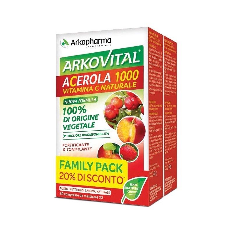 Arkovital Acerola 1000 Pack Family 60 Compresse