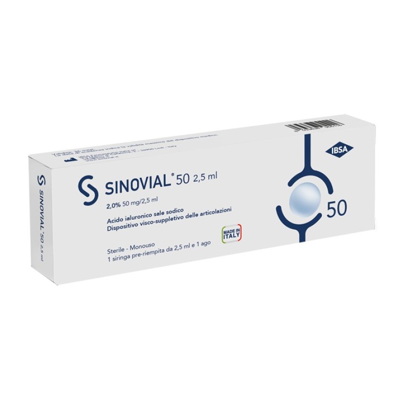 Ibsa Sinovial One 2% Acido Ialuronico 2,5 ml 1 Siring Pre Riempita Intra-articolare