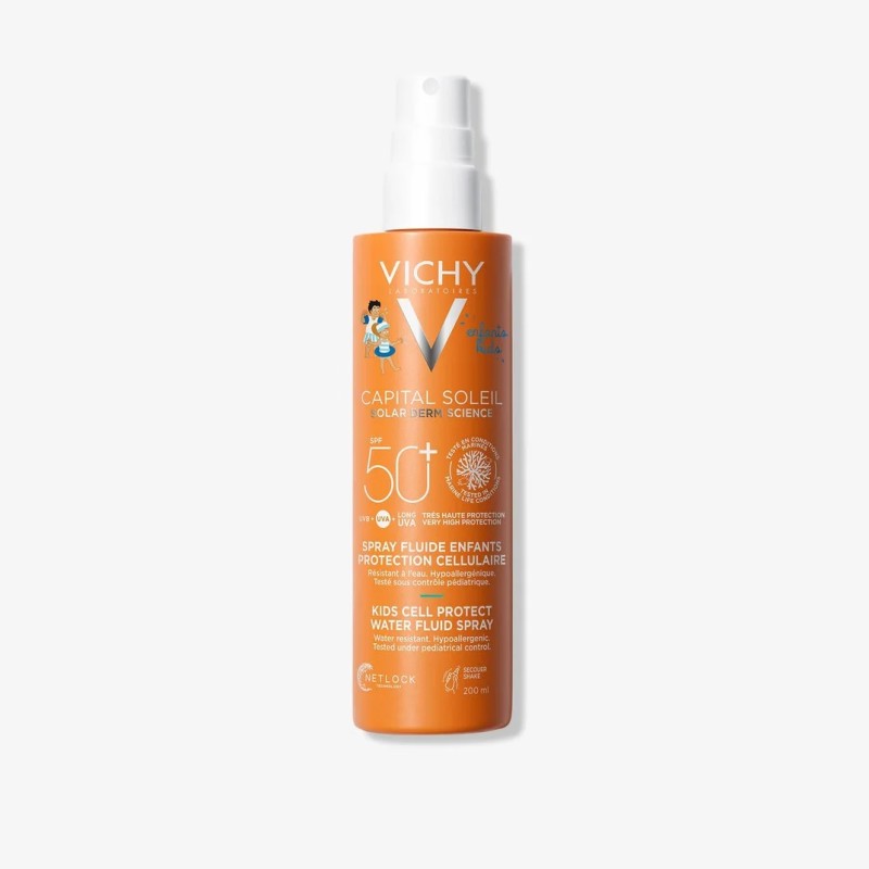 Vichy Capital Soleil Spray Kid Fluido Ultraleggero Spray per Bambini SPF 50+