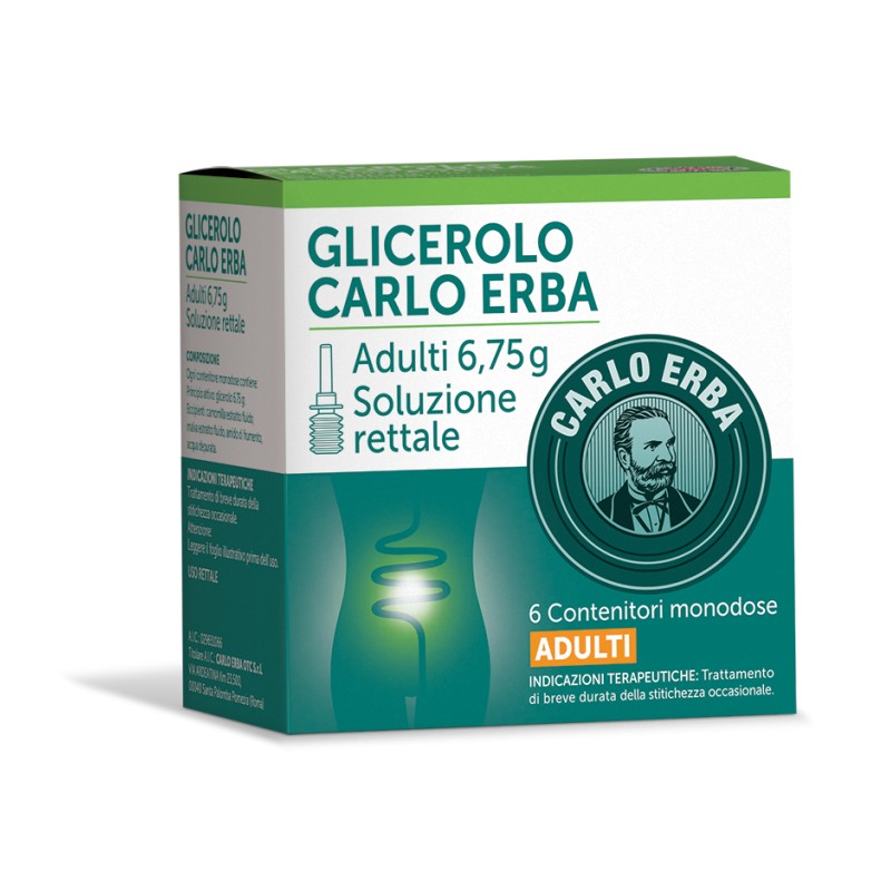 GLICEROLO Carlo Erba Adulti 6,75 g 6 Contenitori Monodose