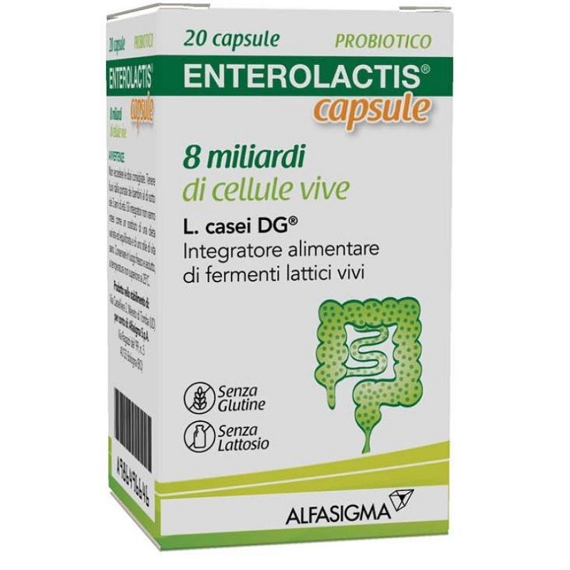 Alfasigma Enterolactis Fermenti Lattici 20 Capsule scadenza 30/11/24