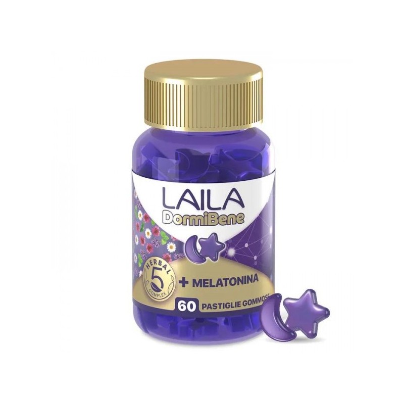 Laila Dormibene Supporto Naturale al Sonno Confezione da 60 Gomme