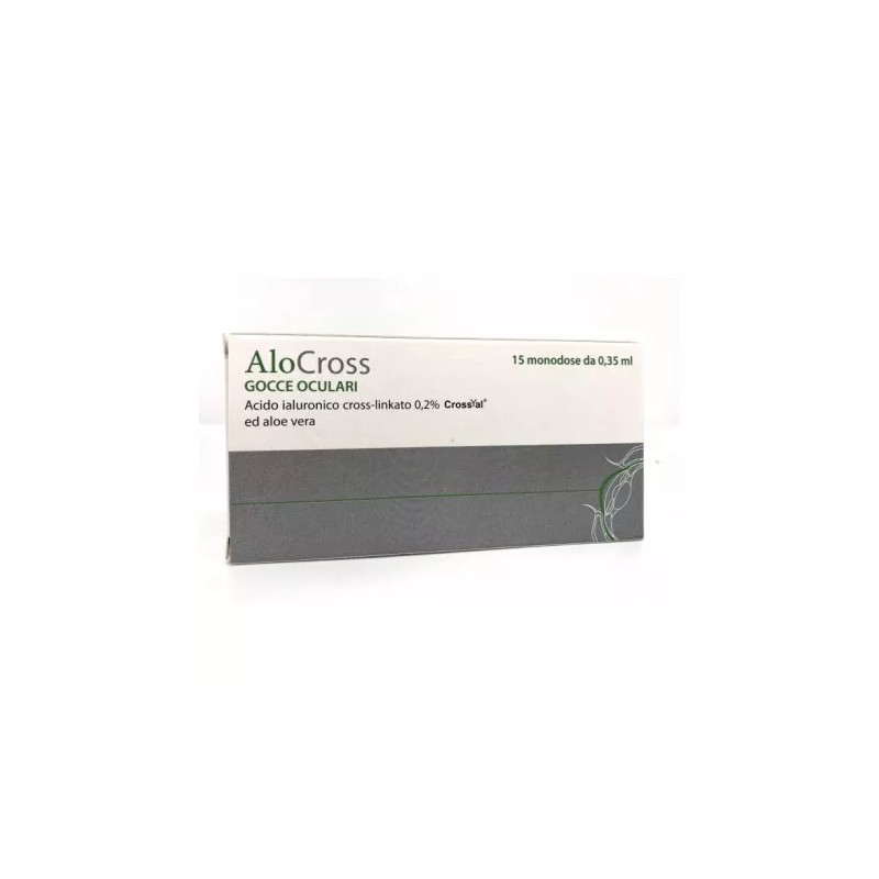 Soluzione Oftalmica Lubrificante A Base Di Acido Ialuronico Sale Sodico Cross Linkato 0,20% Alocross 15 Oftioli 0,35 Ml