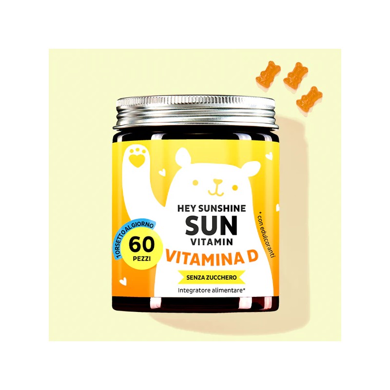 Bears With Benefits Hey Sunshine Sun Vitamins d3 Sugarfree 45 Caramelle Gommose