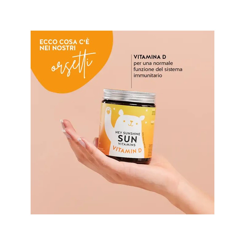 Bears With Benefits Hey Sunshine Sun Vitamins d3 Sugarfree 45 Caramelle Gommose