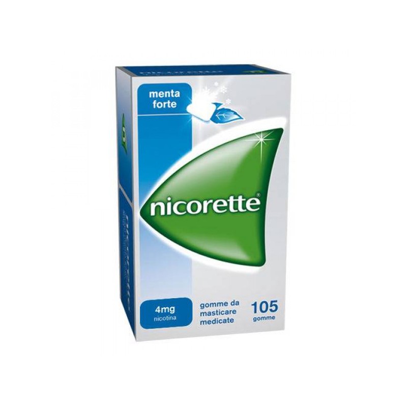 Nicorette 105 Gomme Masticabili 4Mg Gusto Menta (scatola Bianca)